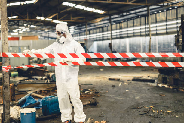 Professional Trauma Scene Cleanup technician working in Robertsville, NJ